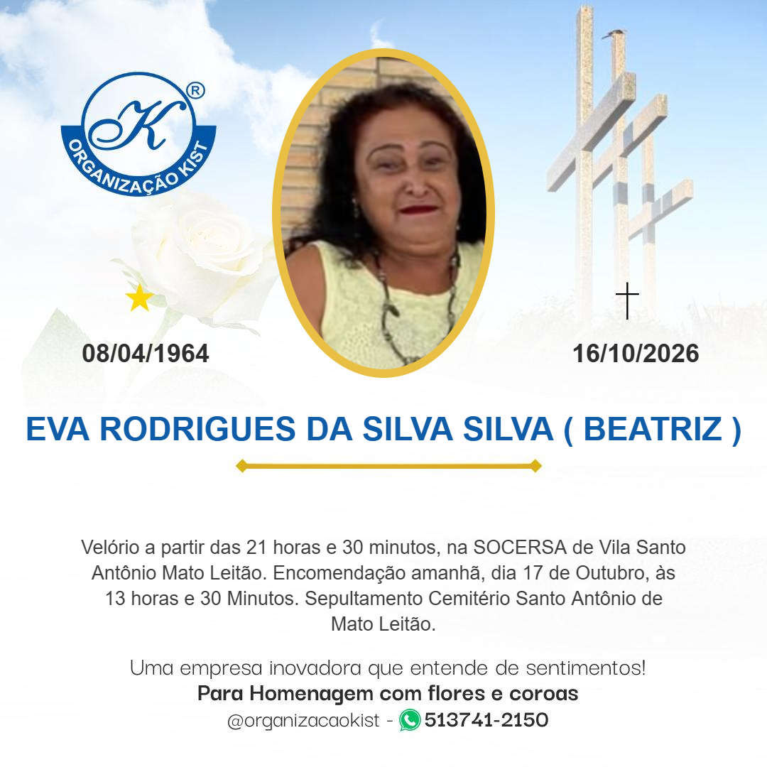 EVA RODRIGUES DA SILVA SILVA ( BEATRIZ )